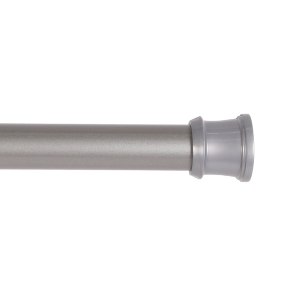 Kenney Mfg Twist & Fit No Tools Tension Shower Curtain Rod, 36-63in, Polished Pewter T608C/PL5 - main